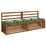 Vidaxl bankkussen soest 100% polyester bladpatroon 170 x 40 x 5 cm