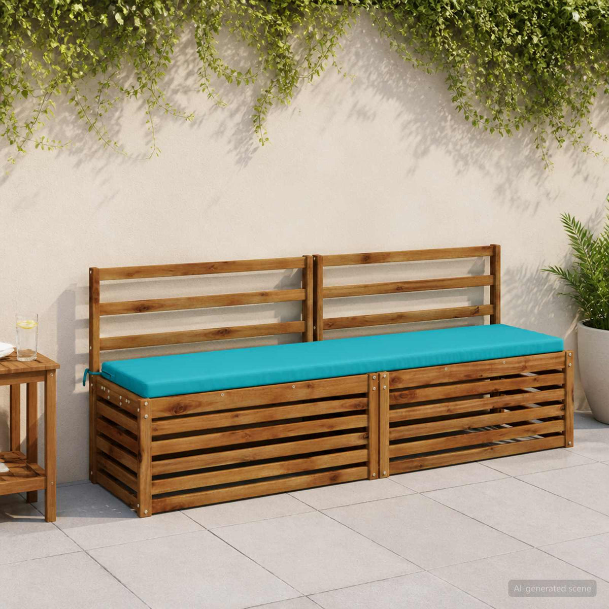 Vidaxl bankkussen soest 100% polyester turquoise 170 x 40 x 5 cm