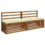Vidaxl bankkussen soest 100% polyester crèmekleurig 180 x 40 x 5 cm
