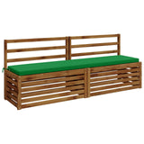 Vidaxl 2-delige bankkussens soest 2 st 100% polyester groen