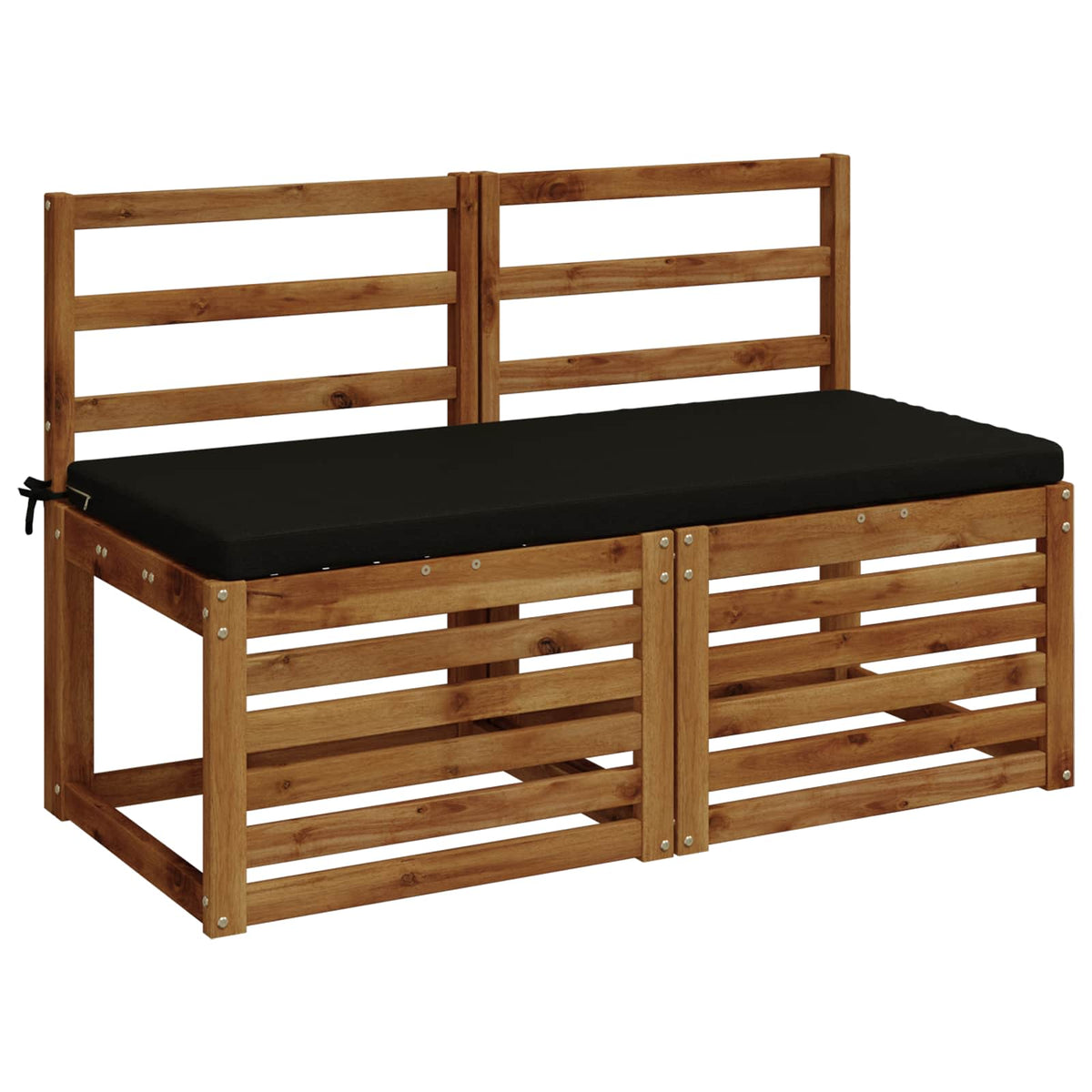 Vidaxl bankkussen soest 100% polyester zwart 110 x 50 x 5 cm