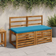 Vidaxl bankkussen soest 100% polyester lichtblauw 110 x 50 x 5 cm