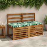Vidaxl bankkussen soest 100% polyester bladpatroon 110 x 50 x 5 cm