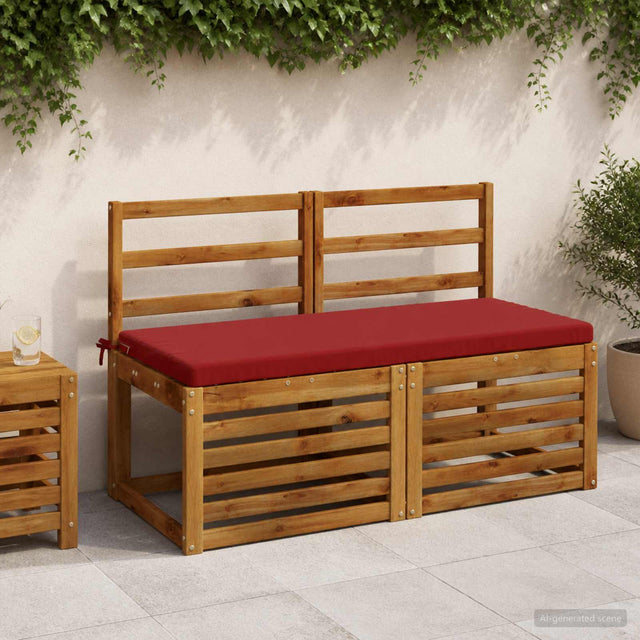 Vidaxl bankkussen soest 100% polyester wijnrood 110 x 50 x 5 cm