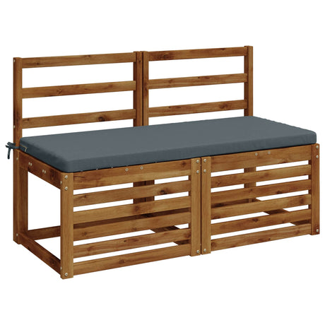 Vidaxl 2-delige bankkussens soest 100% polyester blauw 120 x 50 x 5 cm
