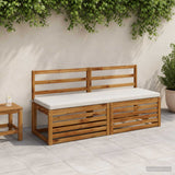 Vidaxl bankkussen soest 100% polyester wit 140 x 50 x 5 cm