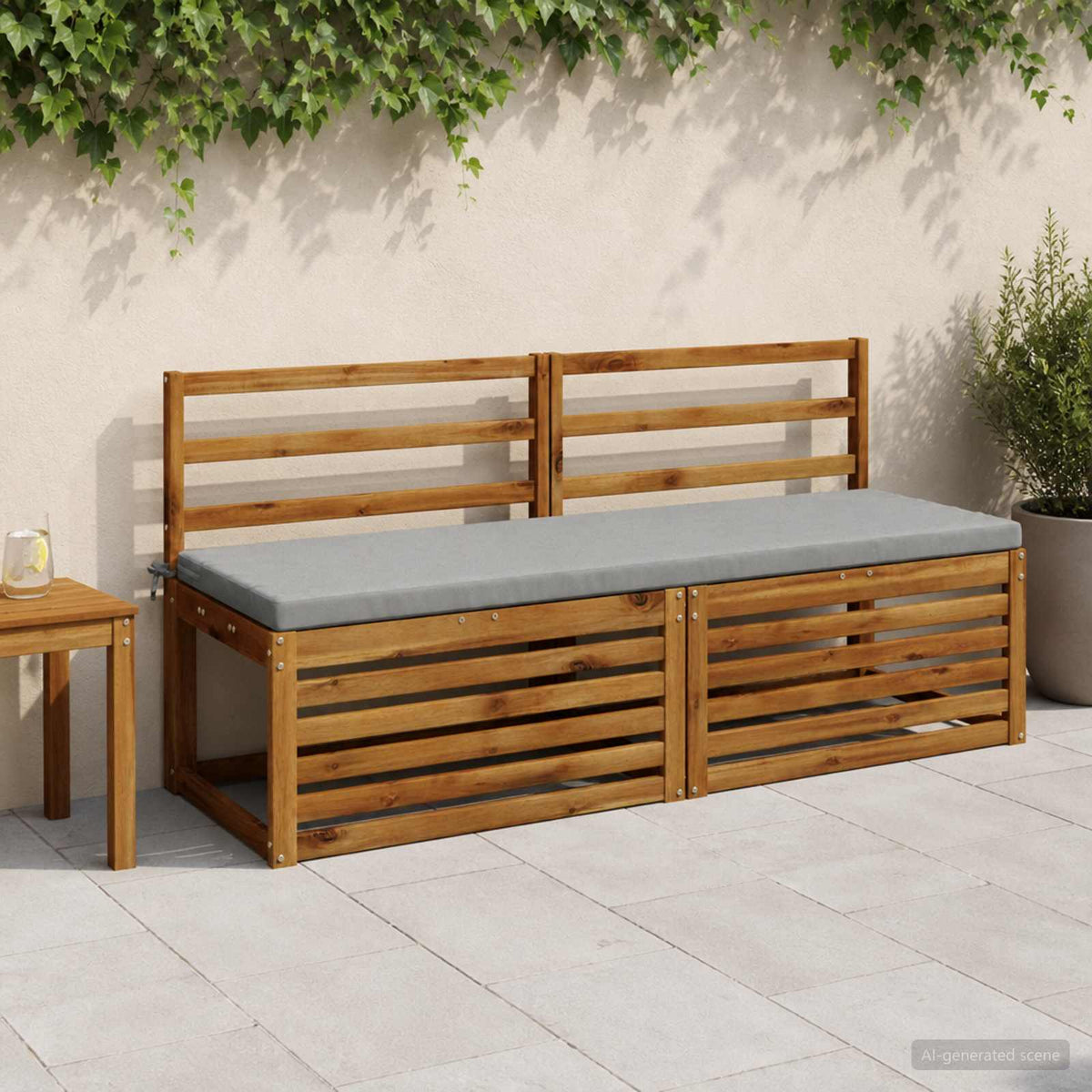 Vidaxl bankkussen soest 100% polyester grijs 140 x 50 x 5 cm