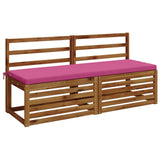 Vidaxl 2-delige bankkussens soest 2 st 100% polyester roze