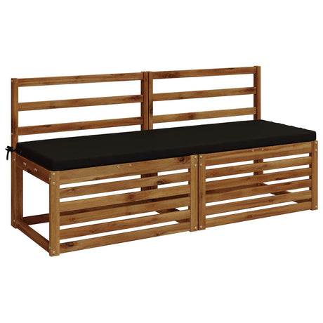 Vidaxl 2-delige bankkussens soest 100% polyester zwart 150 x 50 x 5 cm