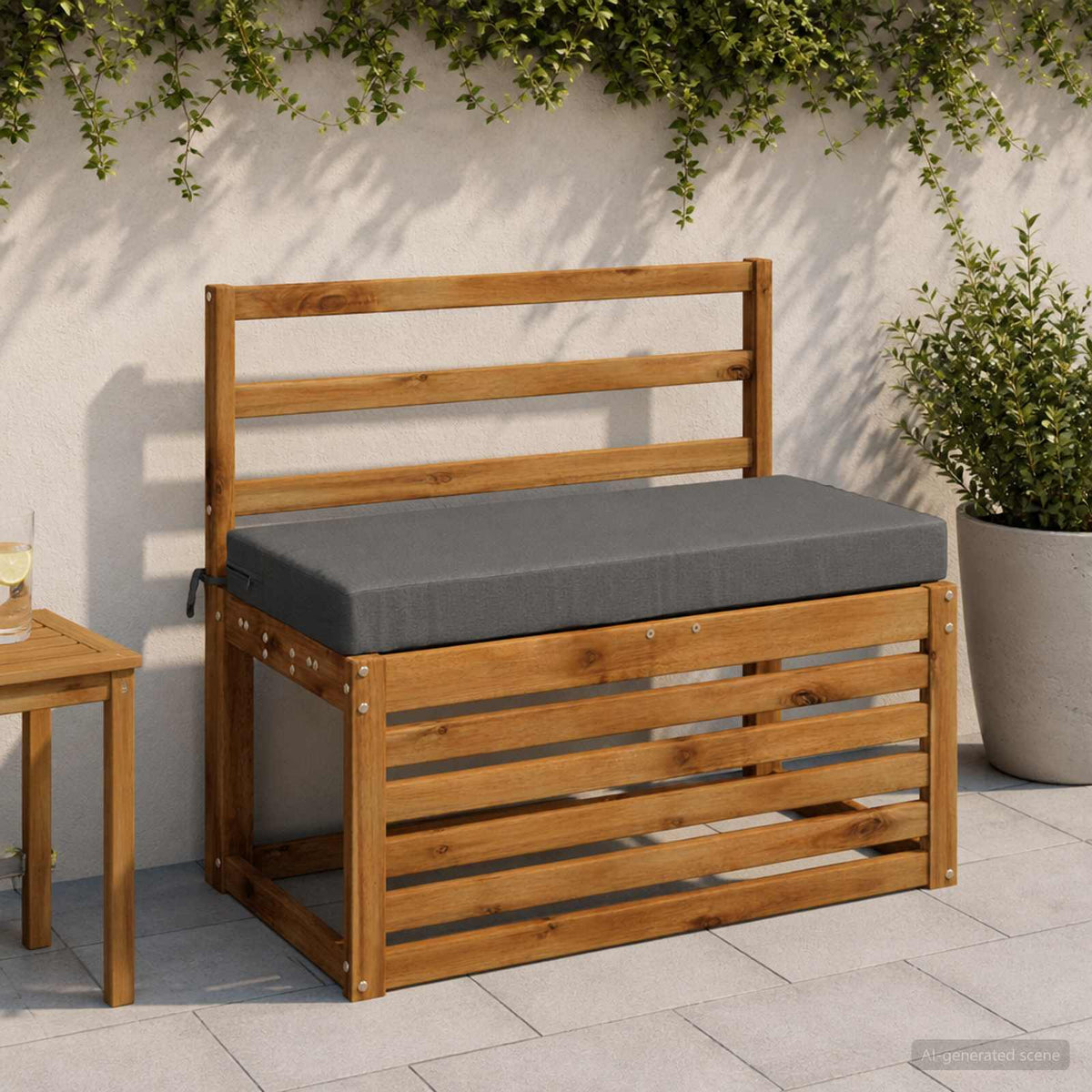 Vidaxl bankkussen soest 100% polyester grijs 60 x 40 x 8 cm