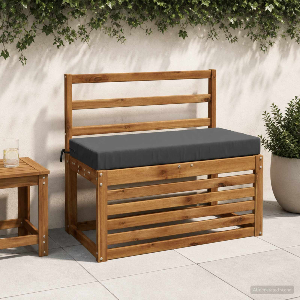 Vidaxl bankkussen soest 100% polyester antraciet 60 x 40 x 8 cm