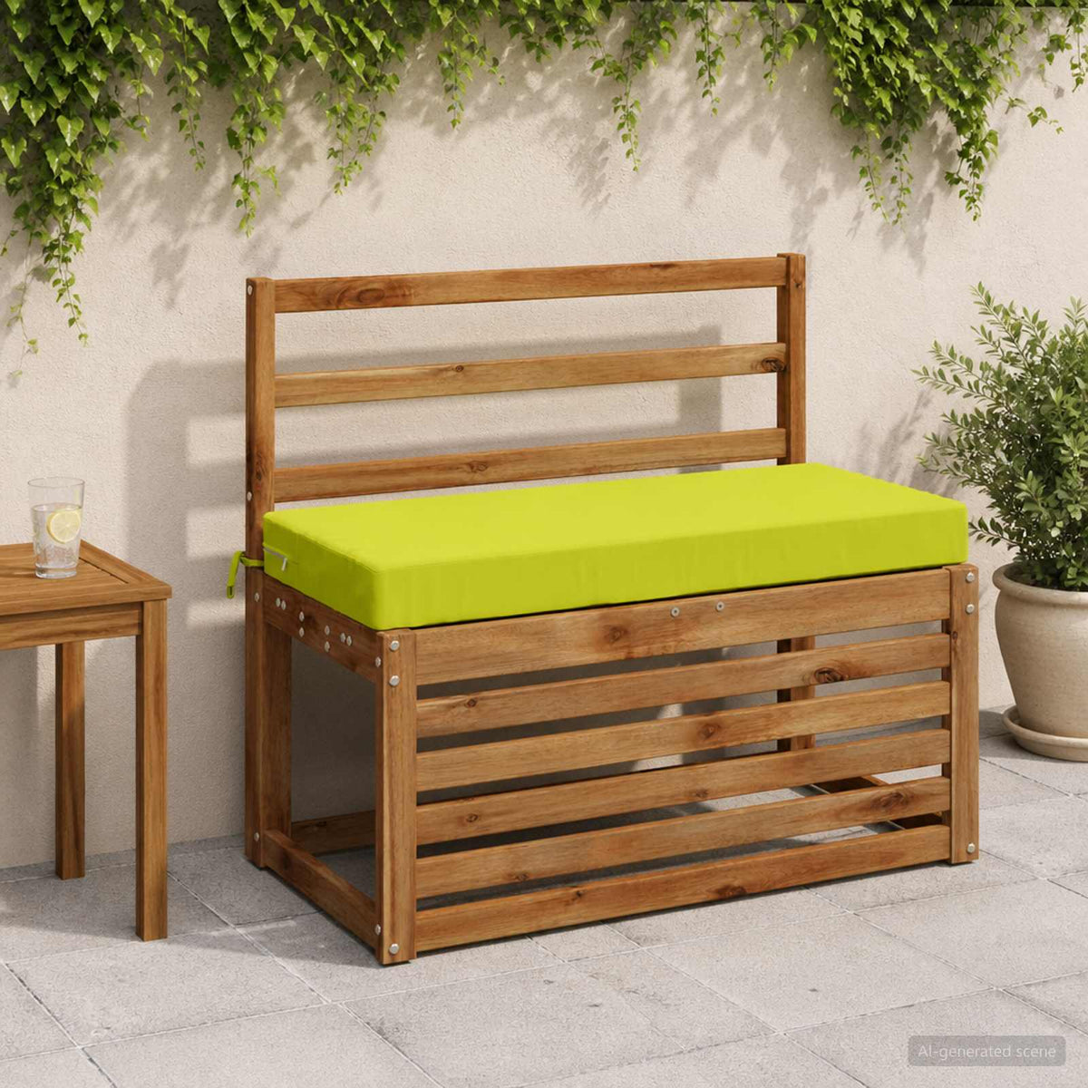 Vidaxl bankkussen soest 100% polyester helder groen 60 x 40 x 8 cm