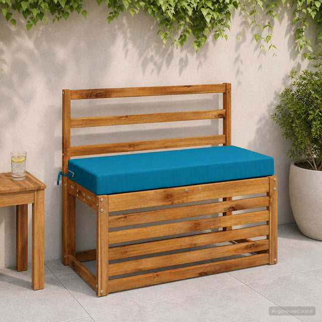 Vidaxl bankkussen soest 100% polyester lichtblauw 60 x 40 x 8 cm
