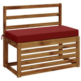 Vidaxl bankkussen soest 100% polyester wijnrood 80 x 40 x 8 cm