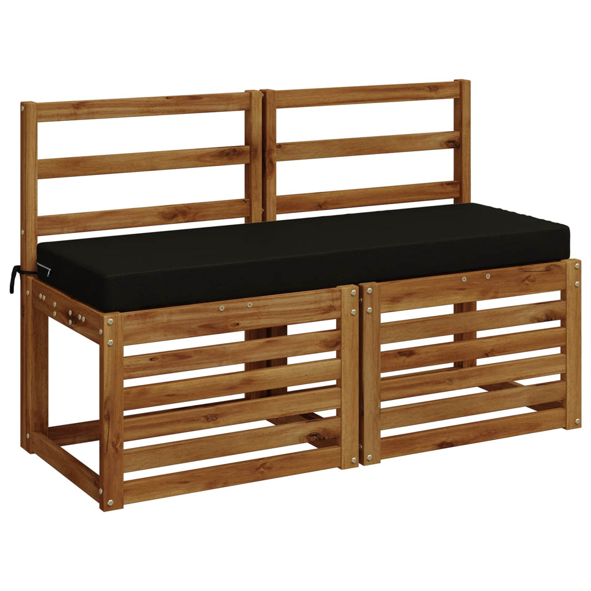 Vidaxl bankkussen soest 100% polyester zwart 100 x 40 x 8 cm