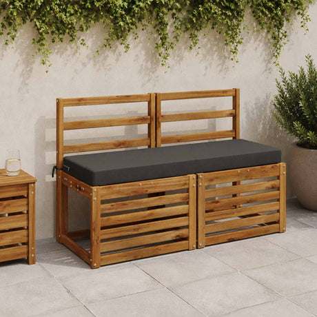 Vidaxl bankkussen soest 100% polyester antraciet 120 x 40 x 8 cm