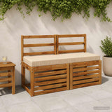 Vidaxl bankkussen soest 100% polyester crèmekleurig 100 x 40 x 8 cm