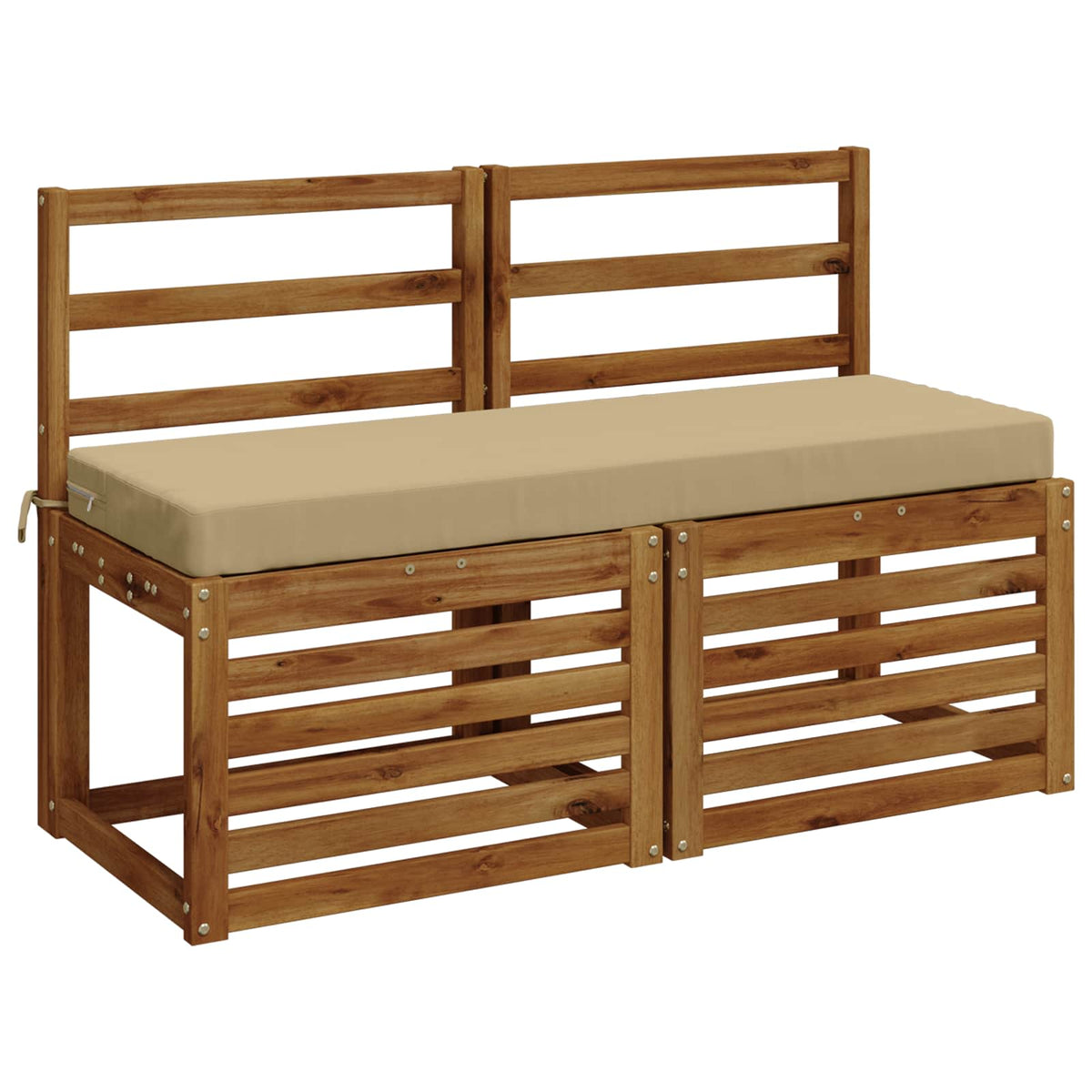 Vidaxl 2-delige bankkussens soest 2 st 100% polyester beige