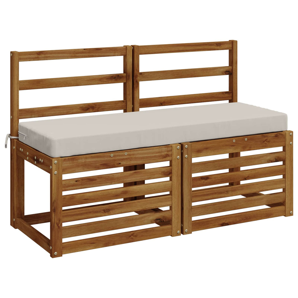 Vidaxl bankkussen soest 100% polyester wit 110 x 40 x 8 cm