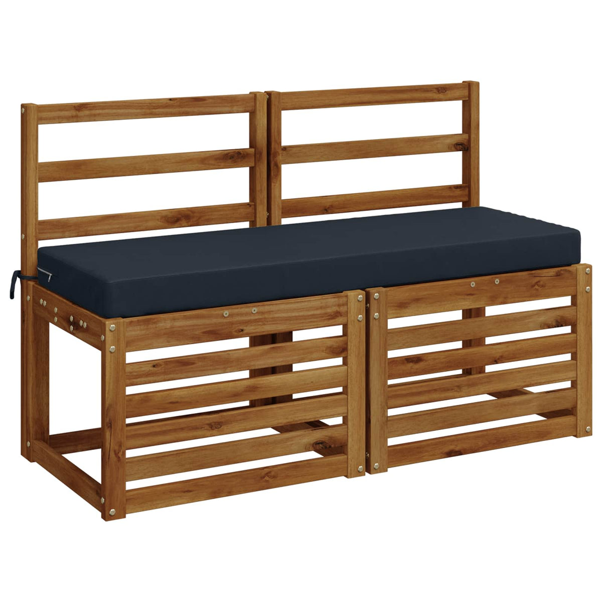 Vidaxl bankkussen soest 100% polyester donkerblauw 110 x 40 x 8 cm