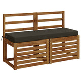 Vidaxl bankkussen soest 100% polyester antraciet 110 x 40 x 8 cm