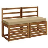 Vidaxl bankkussen soest 100% polyester beige 110 x 40 x 8 cm