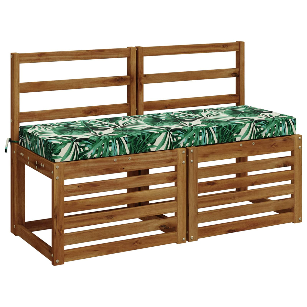 Vidaxl bankkussen soest 100% polyester bladpatroon 110 x 40 x 8 cm