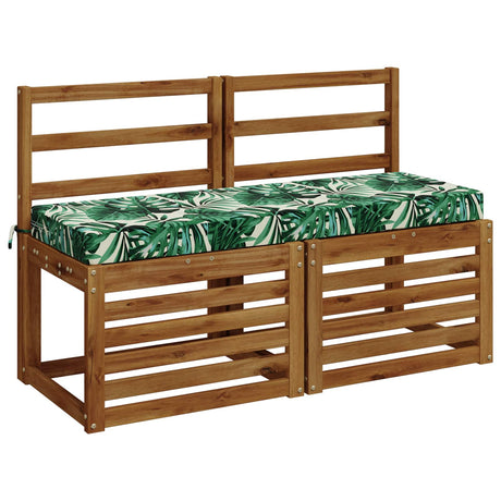 Vidaxl bankkussen soest 100% polyester bladpatroon 110 x 40 x 8 cm