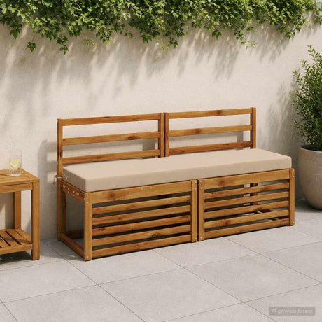 Vidaxl bankkussen soest 100% polyester zand 140 x 40 x 8 cm