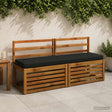 Vidaxl bankkussen soest 100% polyester zwart 140 x 40 x 8 cm