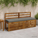 Vidaxl bankkussen soest 100% polyester grijs 140 x 40 x 8 cm
