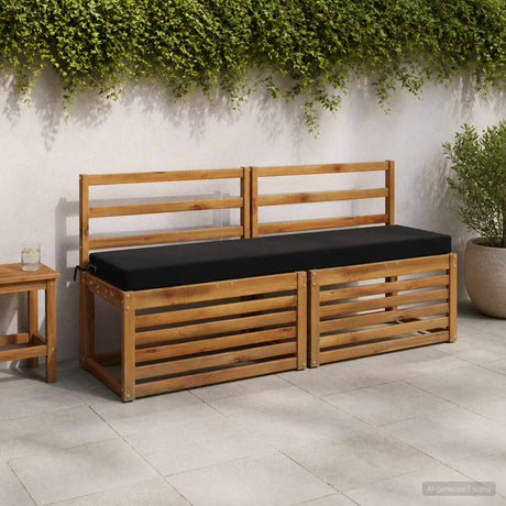 Vidaxl bankkussen soest 100% polyester zwart 160 x 40 x 8 cm