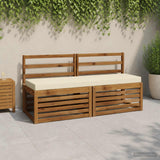 Vidaxl bankkussen soest 100% polyester crèmekleurig 140 x 40 x 8 cm