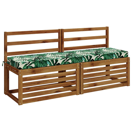 Vidaxl bankkussen soest 100% polyester bladpatroon 140 x 40 x 8 cm