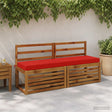 Vidaxl bankkussen soest 100% polyester rood 140 x 40 x 8 cm