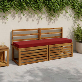 Vidaxl bankkussen soest 100% polyester wijnrood 140 x 40 x 8 cm