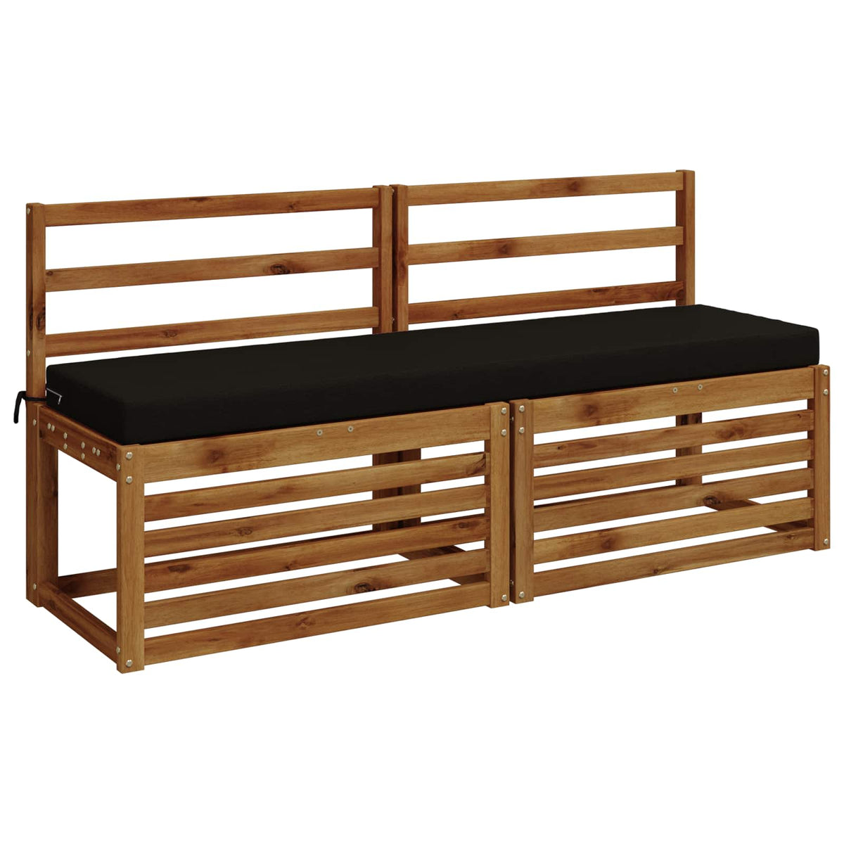 Vidaxl bankkussen soest 100% polyester zwart 160 x 40 x 8 cm