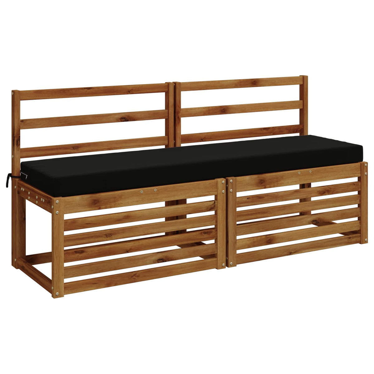 Vidaxl bankkussen soest 100% polyester zwart 160 x 40 x 8 cm