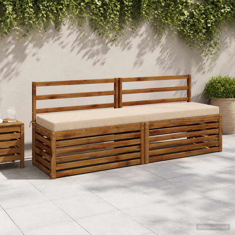 Vidaxl bankkussen soest 100% polyester crèmekleurig 170 x 40 x 8 cm