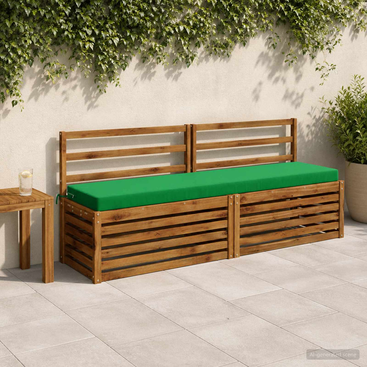 Vidaxl bankkussen soest 100% polyester groen 170 x 40 x 8 cm