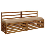 Vidaxl 2-delige bankkussens soest 100% polyester zand 180 x 40 x 8 cm