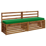 Vidaxl 2-delige bankkussens soest 2 st 100% polyester groen