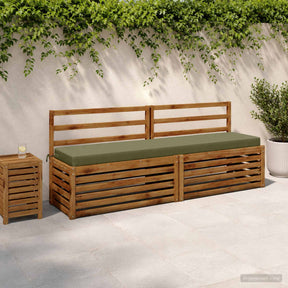 Vidaxl bankkussen soest 100% polyester olijfgroen 200 x 40 x 8 cm