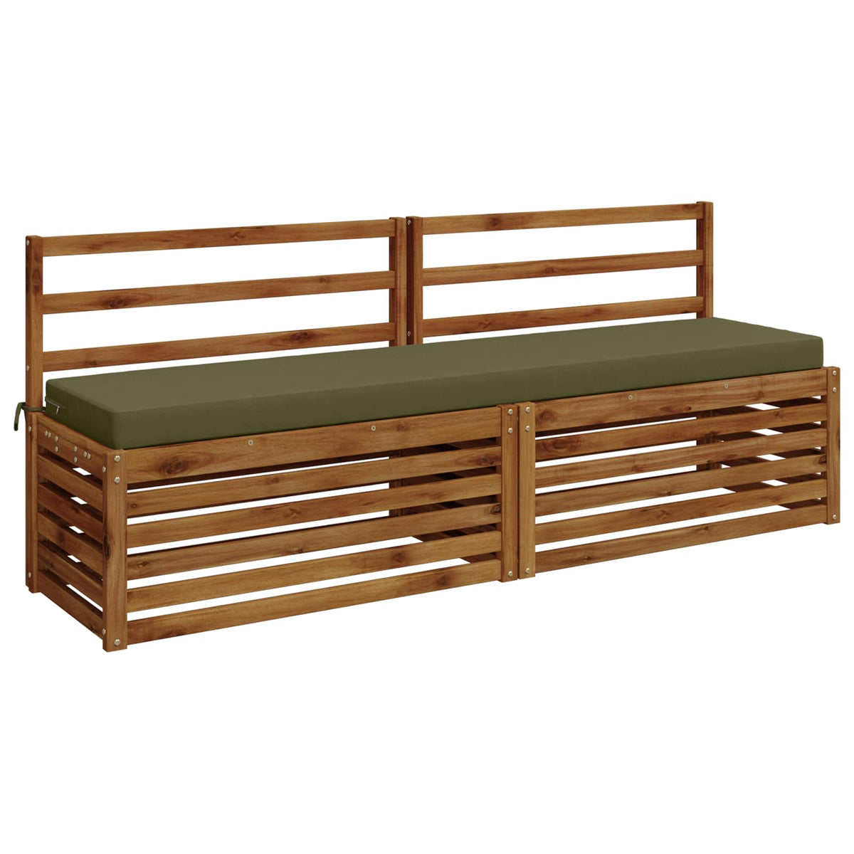 Vidaxl bankkussen soest 100% polyester olijfgroen 200 x 40 x 8 cm
