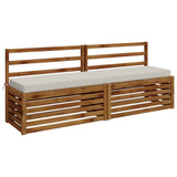 Vidaxl bankkussen soest 100% polyester wit 200 x 40 x 8 cm
