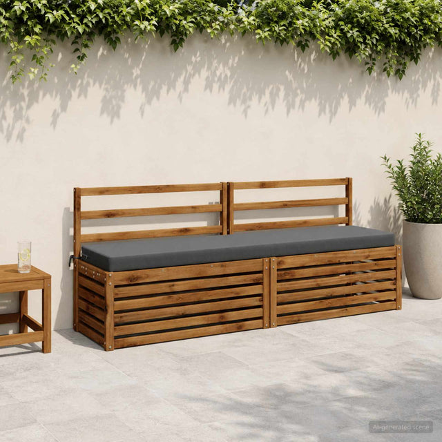 Vidaxl bankkussen soest 100% polyester grijs 200 x 40 x 8 cm