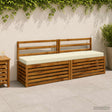 Vidaxl bankkussen soest 100% polyester crèmekleurig 200 x 40 x 8 cm