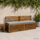 Vidaxl bankkussen soest 100% polyester grijs 200 x 40 x 8 cm