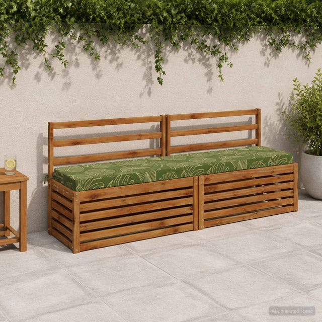 Vidaxl bankkussen soest 100% polyester bladontwerp 200 x 40 x 8 cm