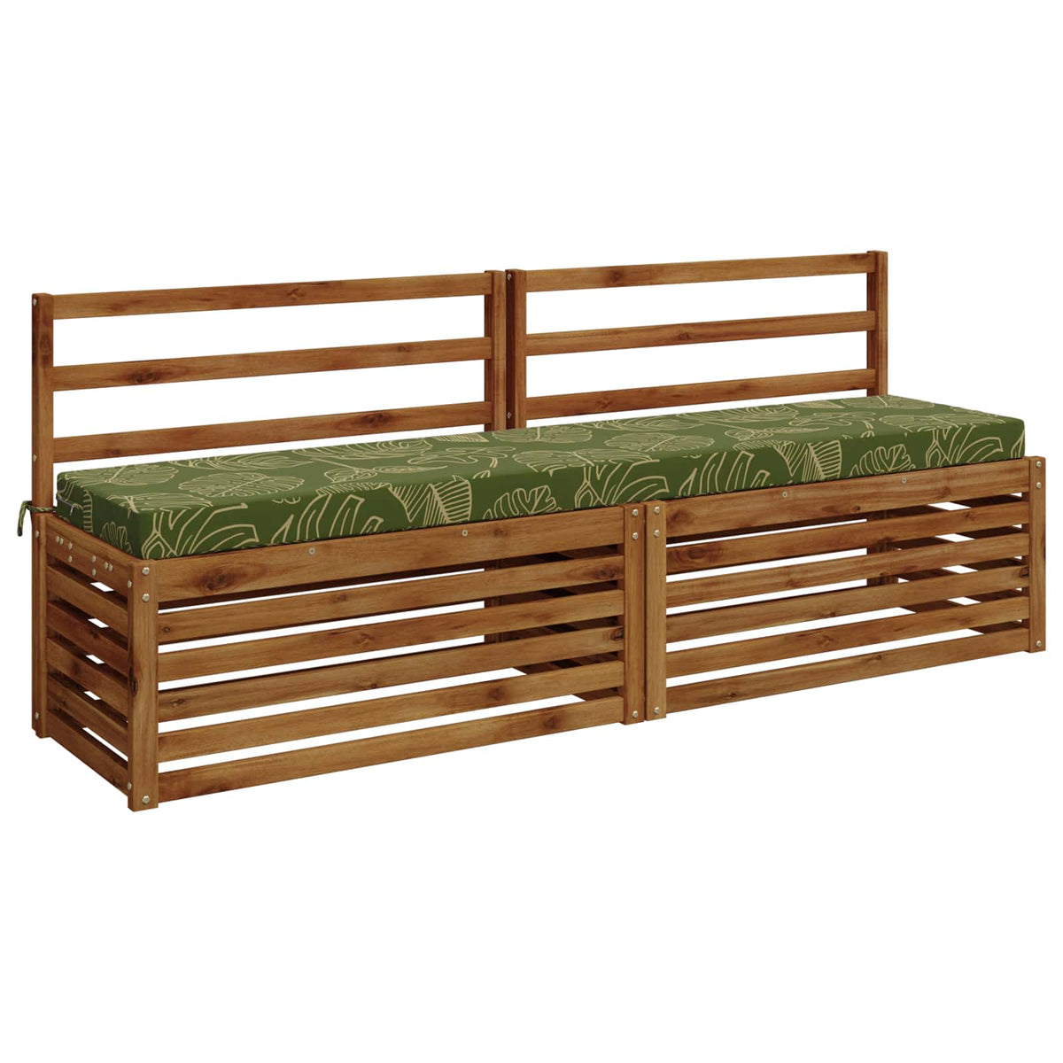 Vidaxl bankkussen soest 100% polyester bladontwerp 200 x 40 x 8 cm